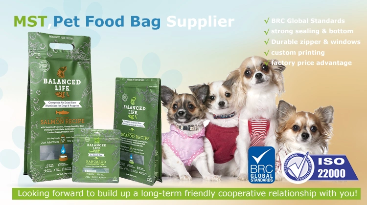 Laminated Plastic Packaging Standing up Pet Food Bag Dog Food Packaging