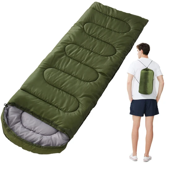 Stock Envelope Sleeping Bag for Outdoor Camping Hollow Cotton Sleeping Bag for Adults