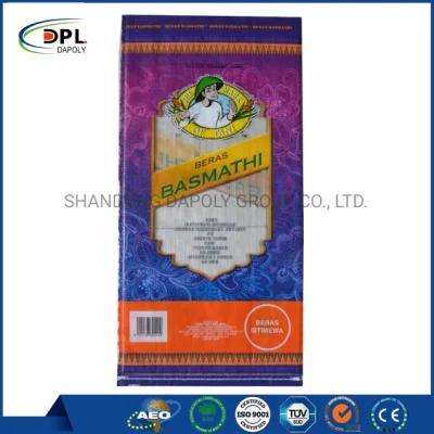 100% Virgin Full Color Printed Clear Plastic Heat Seal Rice Bag Packaging 20kg 25kg Sack Bag PP Woven Sack Hot Sell