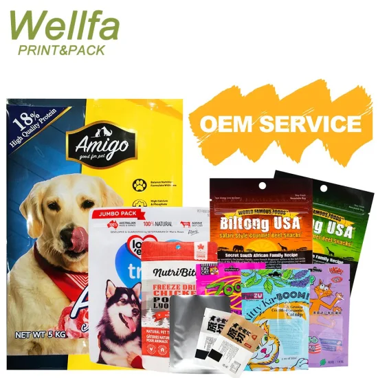 Pet Premiun 5kg 500g Packaging 20kg 10kg Zipper Pouch Bags Custom Logo Package Cat Food Dog Food Bag